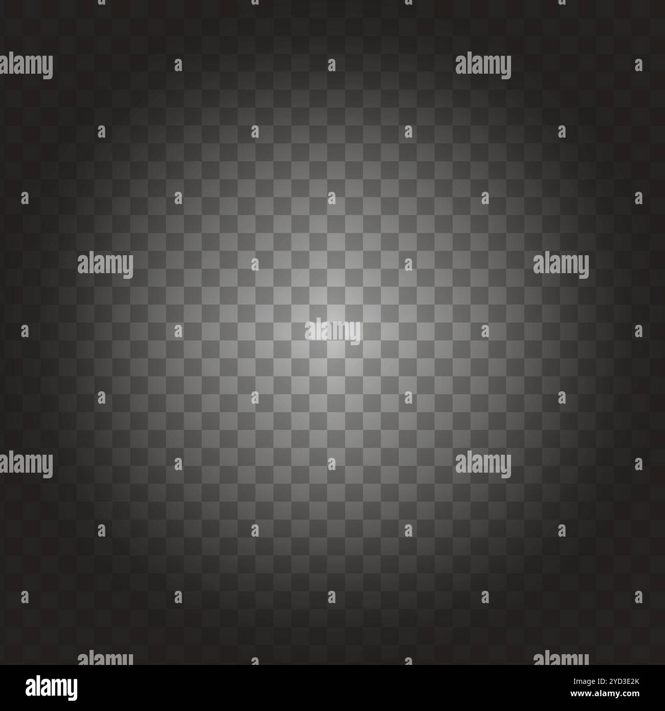 Transparent gradient background. Black checkered pattern. Light center glow. Subtle dark shades. Stock Vector
