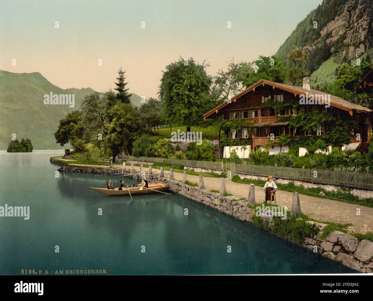 Brienzersee, Chalet am See, Berner Oberland, Schweiz, Historische ...