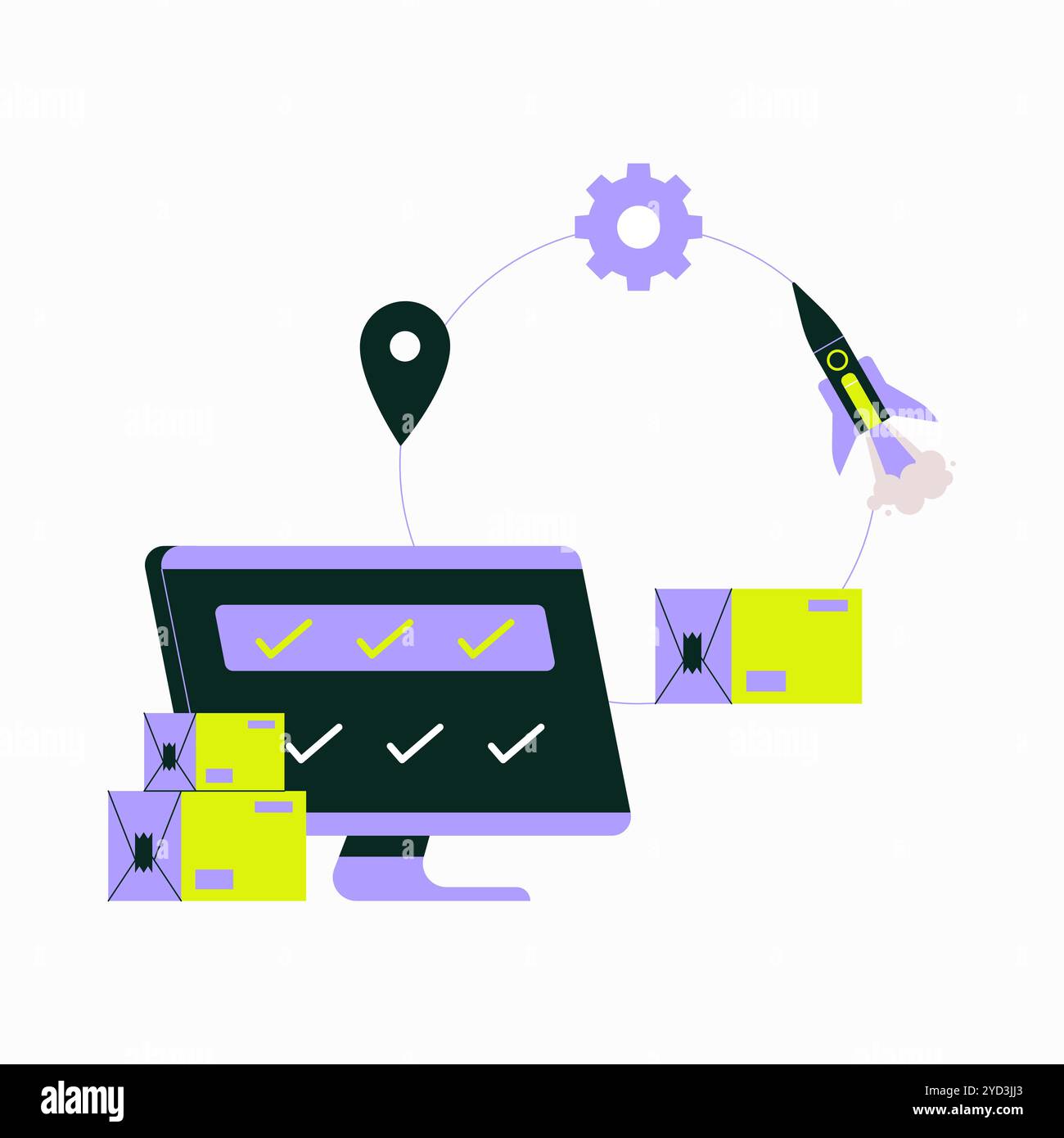 Retail logistics innovation Stock Vector Images - Alamy