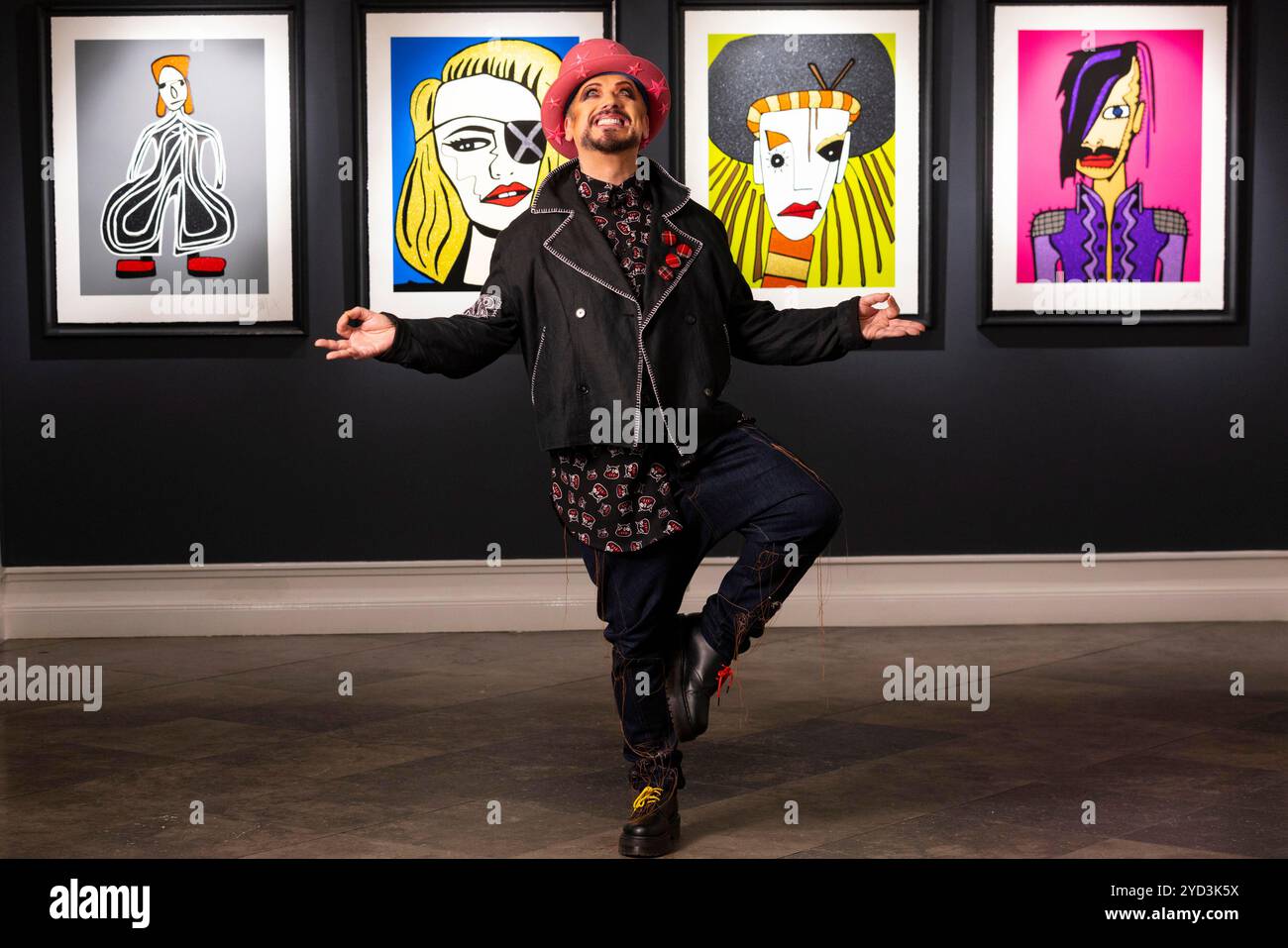 EDITORIAL USE ONLY Boy George unveils a collection of artworks at ...