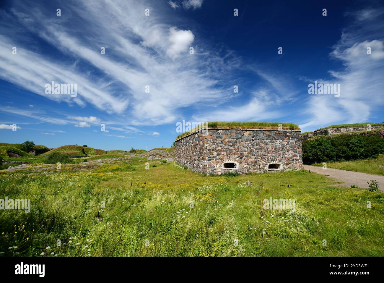 Sea fortresses Suomenlinna near Helsinki in summer Stock Photo