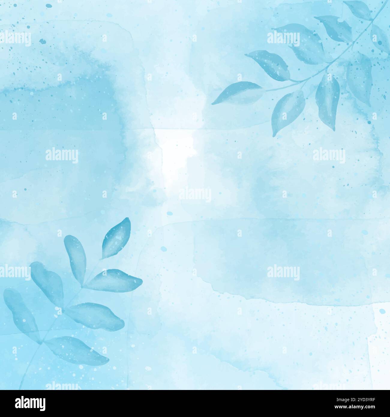 Decorative hand painted watercolour background with floral elements ...