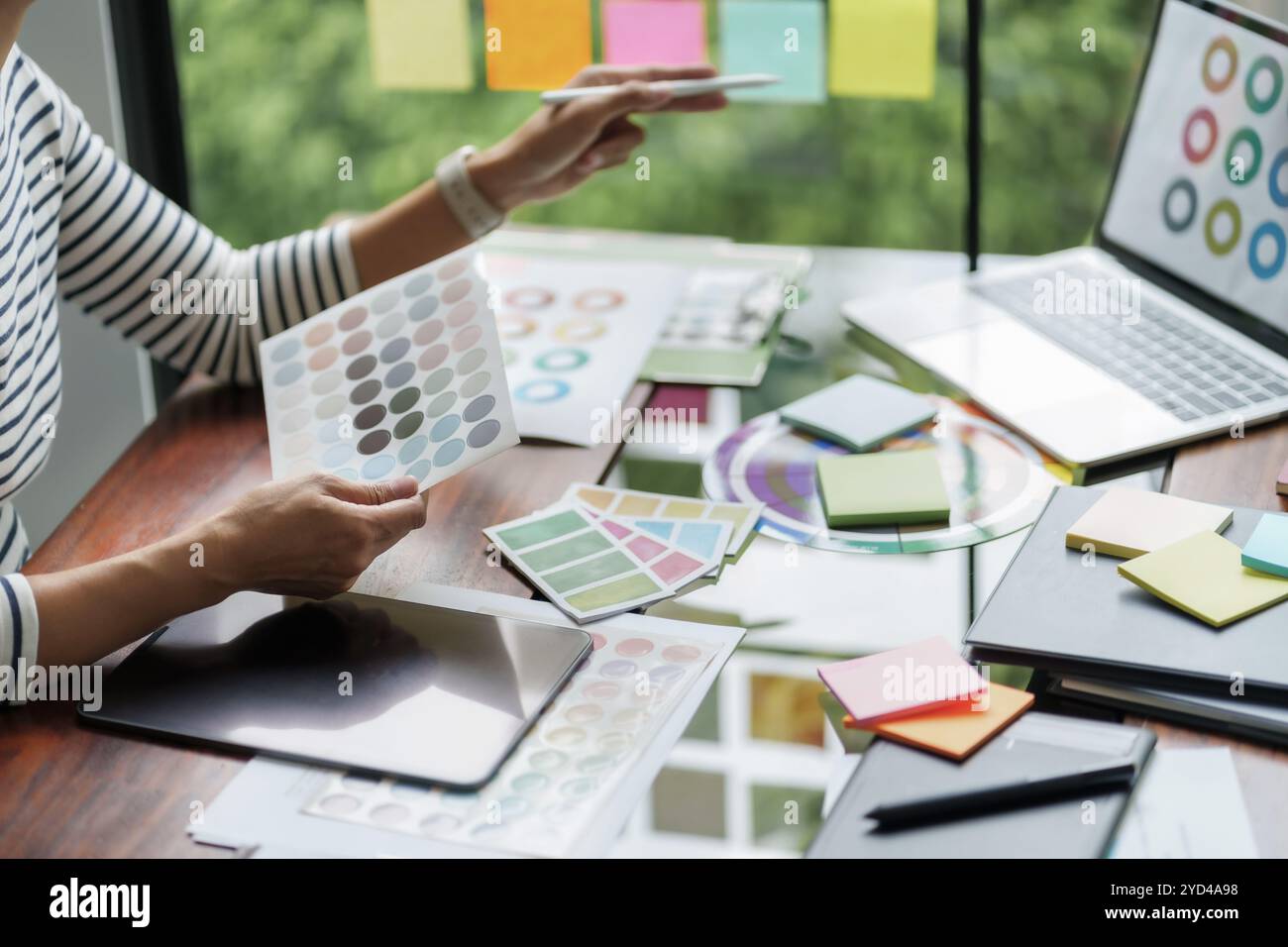 Architects designer team working with color palette chart Stock Photo ...