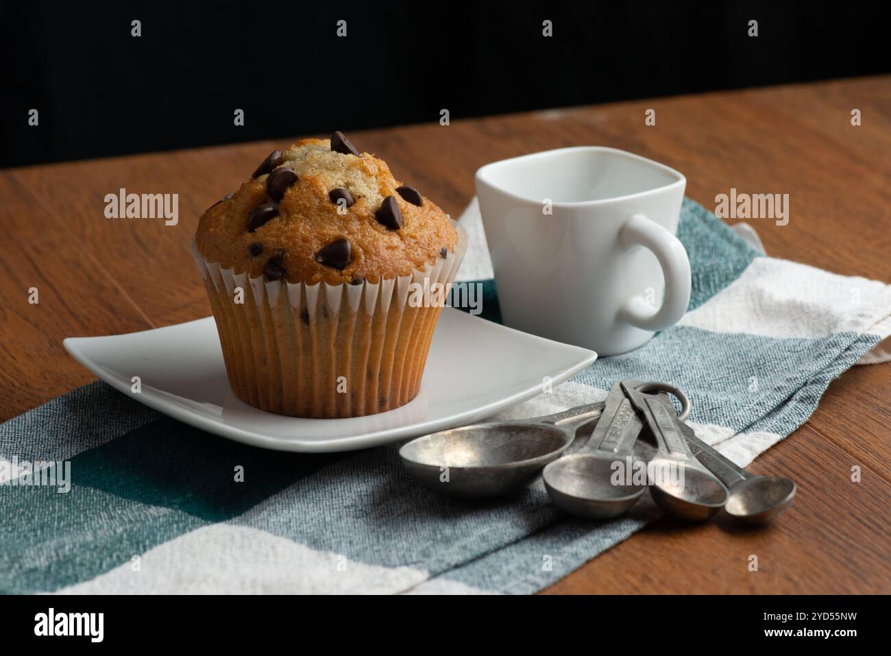 Chocolate chip muffin Stock Photo