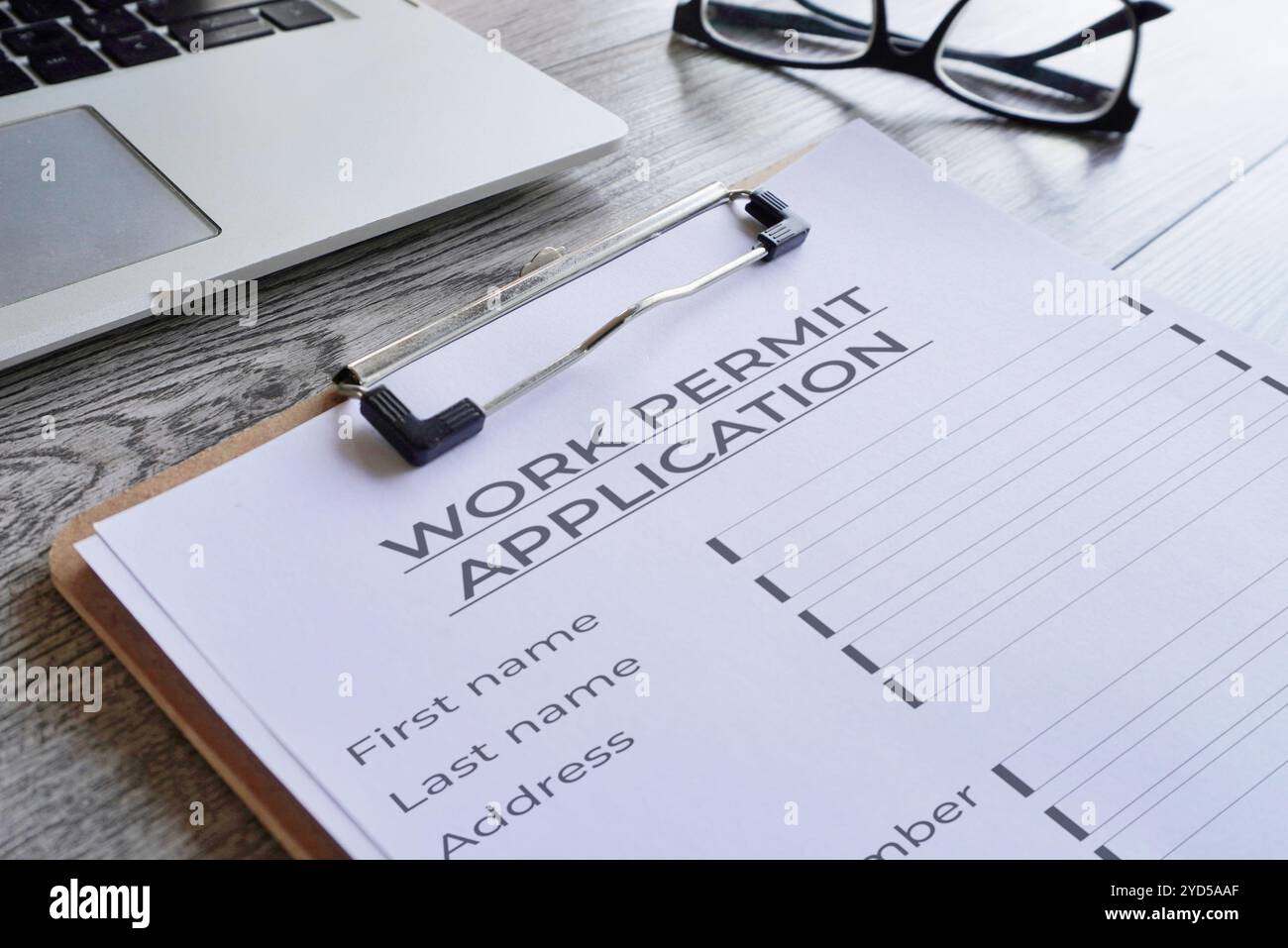 Work Permit Table Work permit stamp hi-res stock photography and images - Alamy
