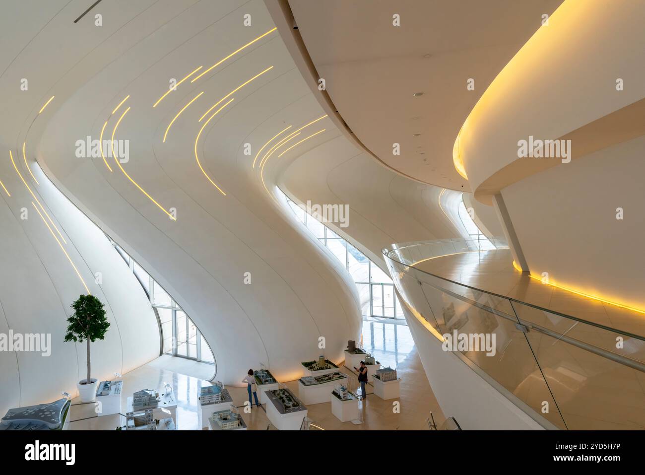 Interior of the Heydar Aliyev Center building complex in Baku ...