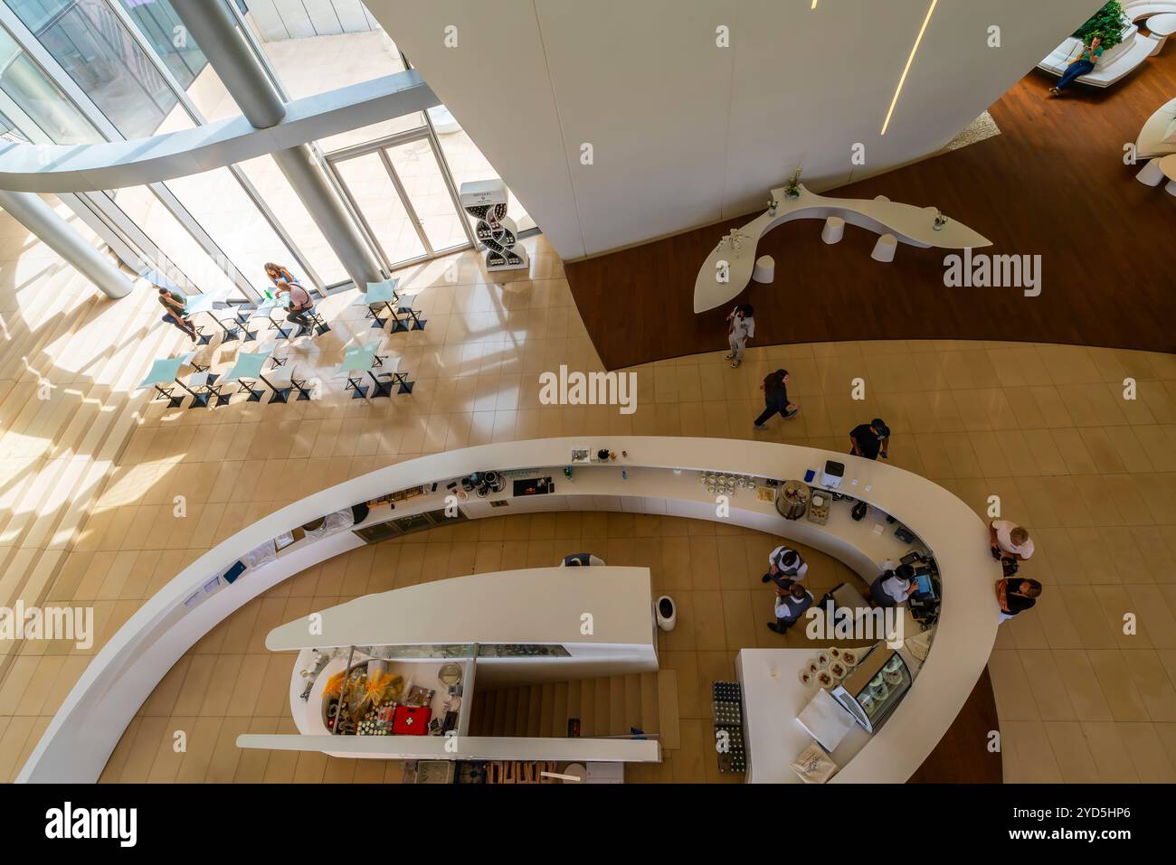 Interior of the Heydar Aliyev Center building complex in Baku ...