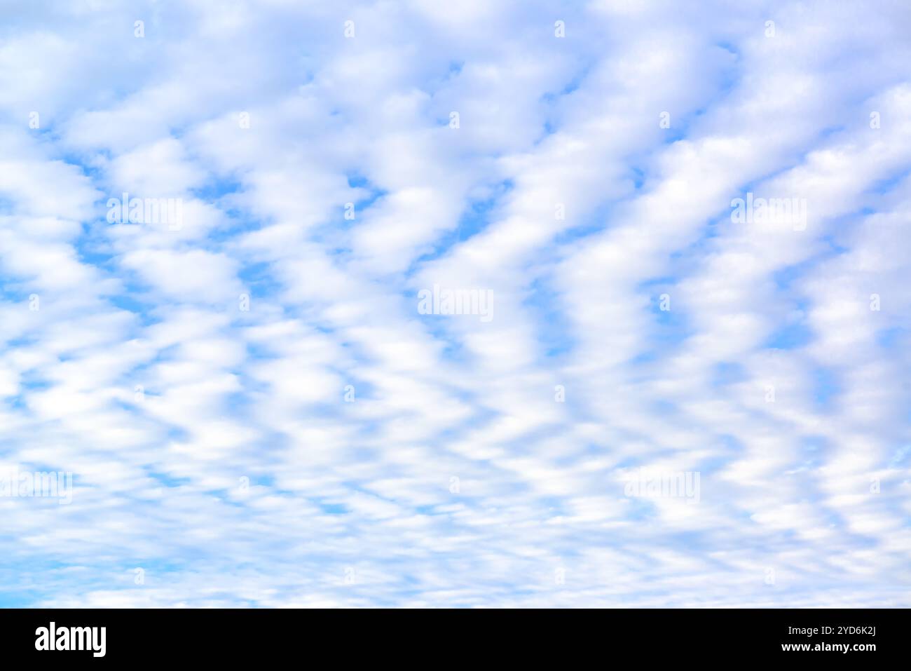Blue sky and white spindrift cclouds - background, texture, cloudscape Stock Photo