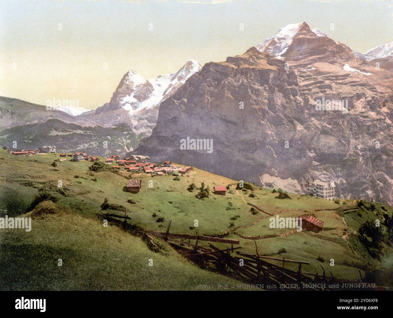 Eiger, Mönch und Jungfrau, Mürren, Berner Oberland, Schweiz ...