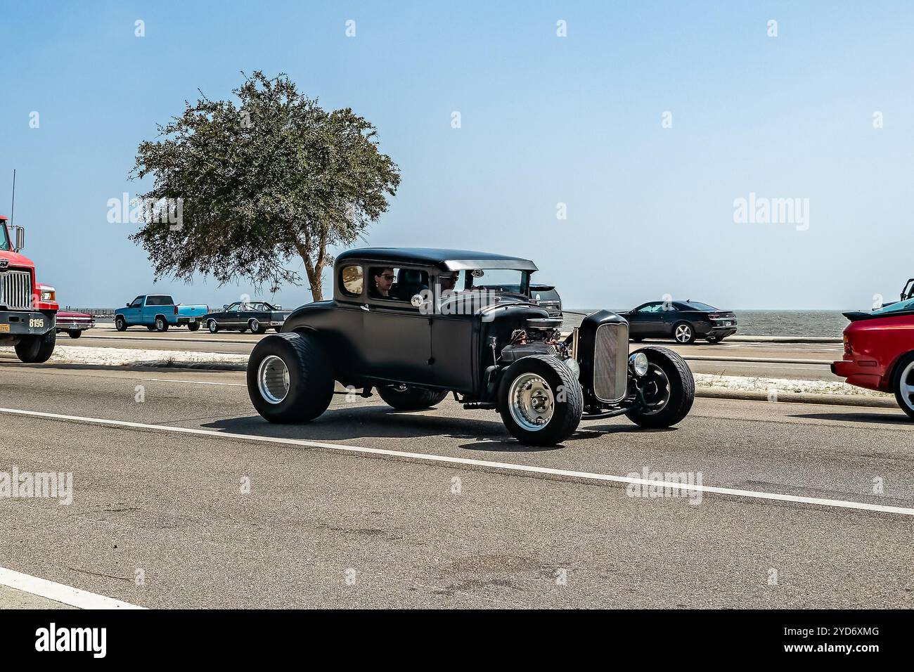 Gulfport, MS - October 04, 2023: Wide angle front corner view of a 1932 ...