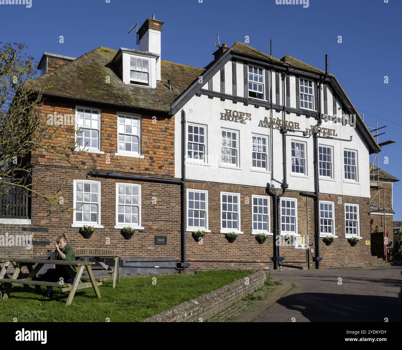 Hope Anchor Hotel - public house - Rye, East Sussex, England, UK Stock Photo