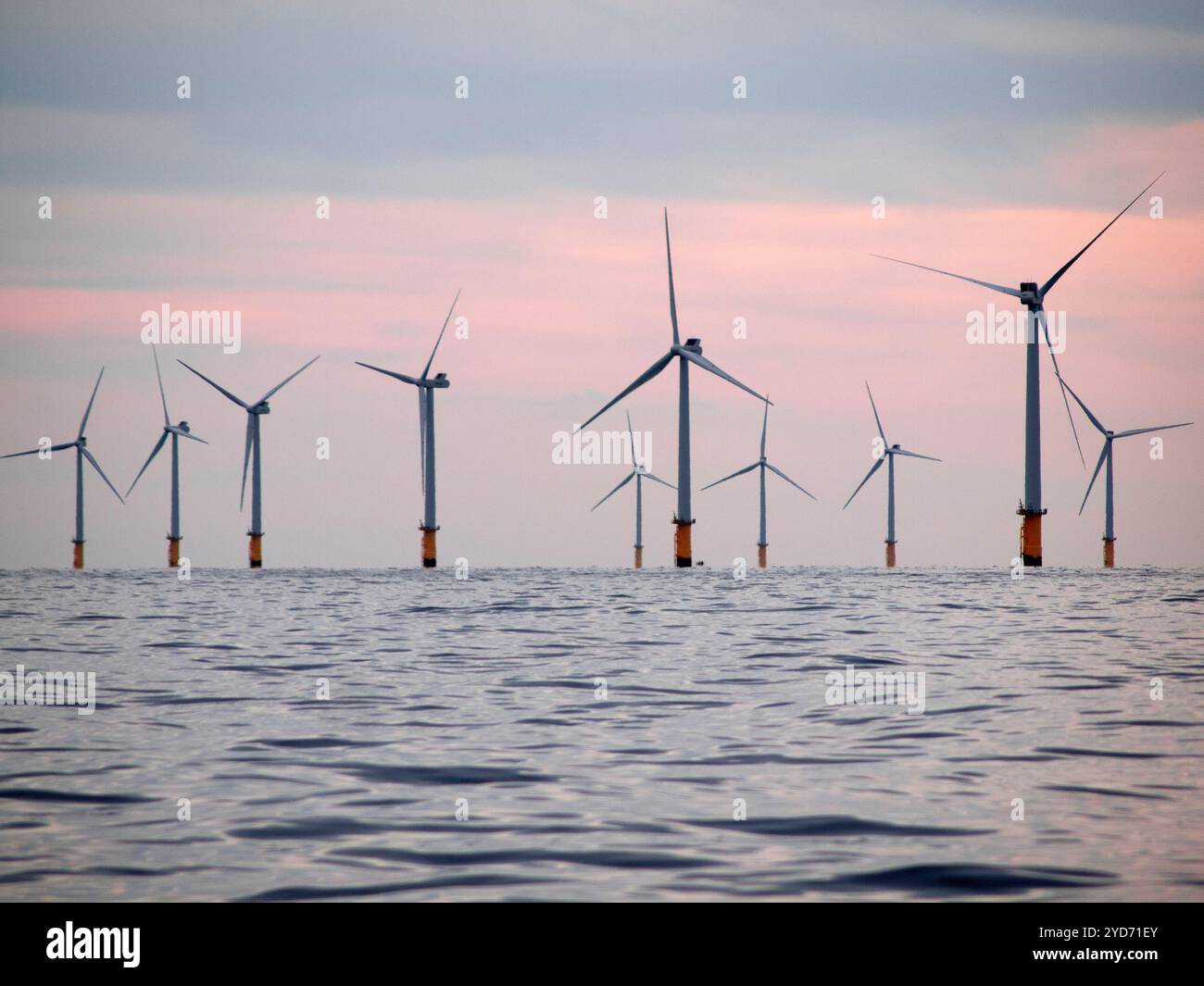 Rampion Offshore Wind Farm, off the coast of Sussex, England Stock ...