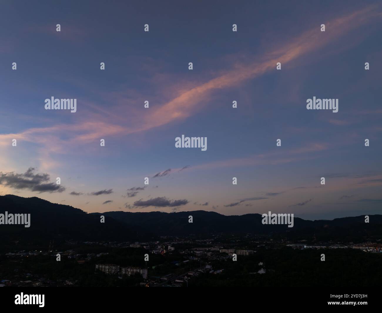 Majestic sunset sky silhouette wind hi-res stock photography and images ...