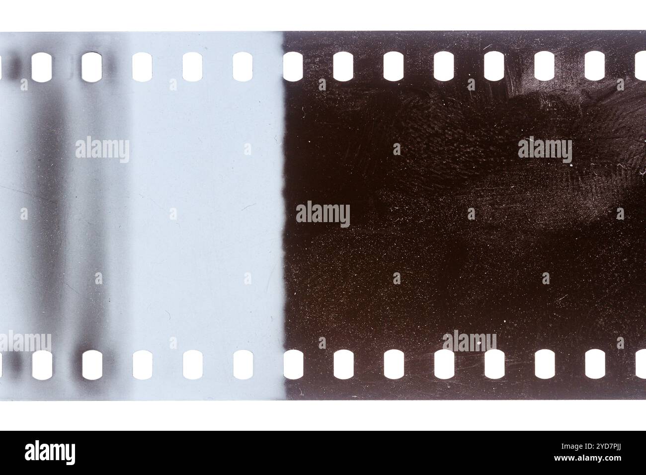 Dusty and grungy 35mm film texture or surface. Perforated scratched ...