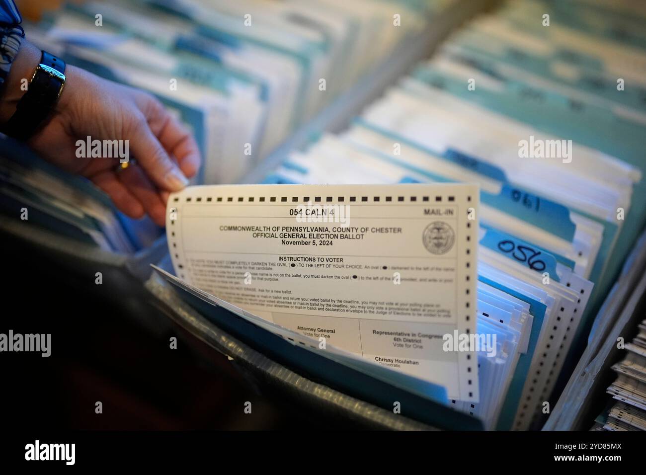 Blank mail-in ballots for the 2024 General Election in the United ...