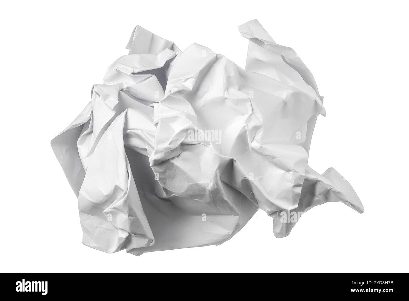 White crumpled paper ball isolated on white background Stock Photo - Alamy