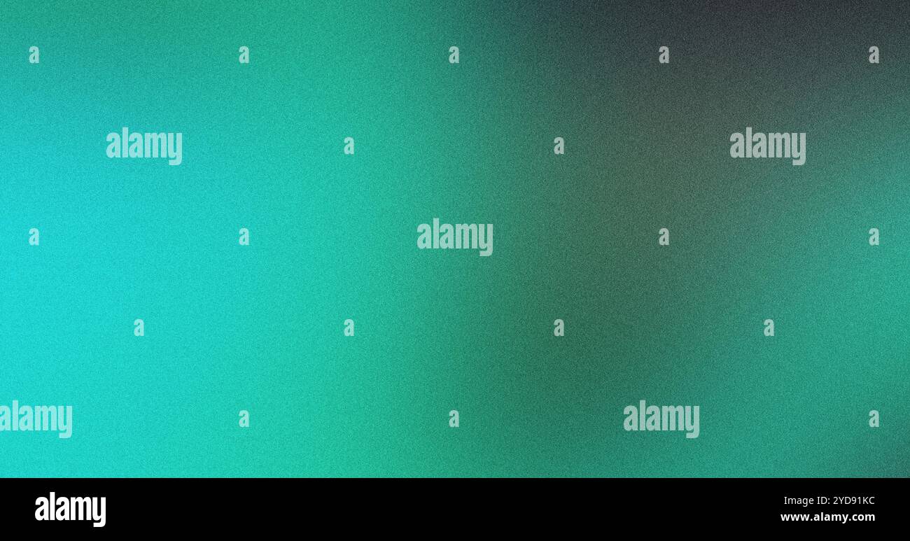Grainy textured abstract background with a turquoise and grey gradient Stock Photo