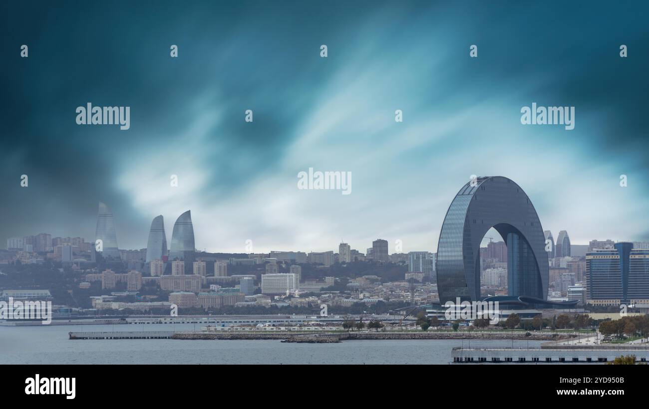 The Crescent Development Project Baku, Azerbaijan, The Crescent Development Project against Baku's ...