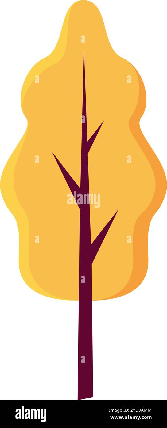 Tree with autumn leaves flat design, Vector Stock Vector Image & Art ...