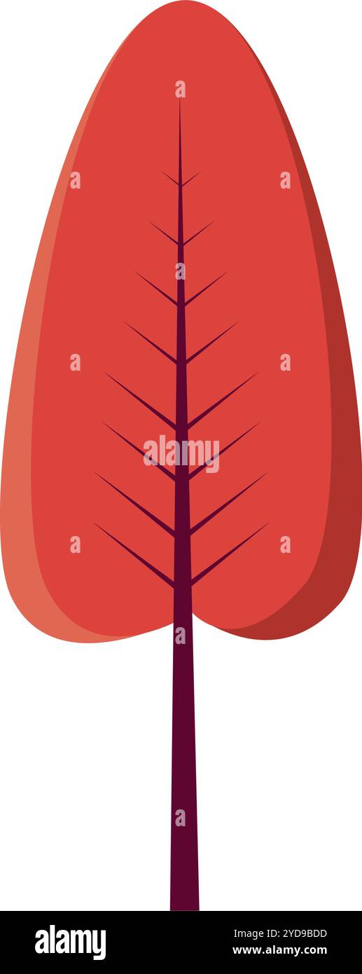 Tree with autumn leaves flat design, Vector Stock Vector Image & Art ...
