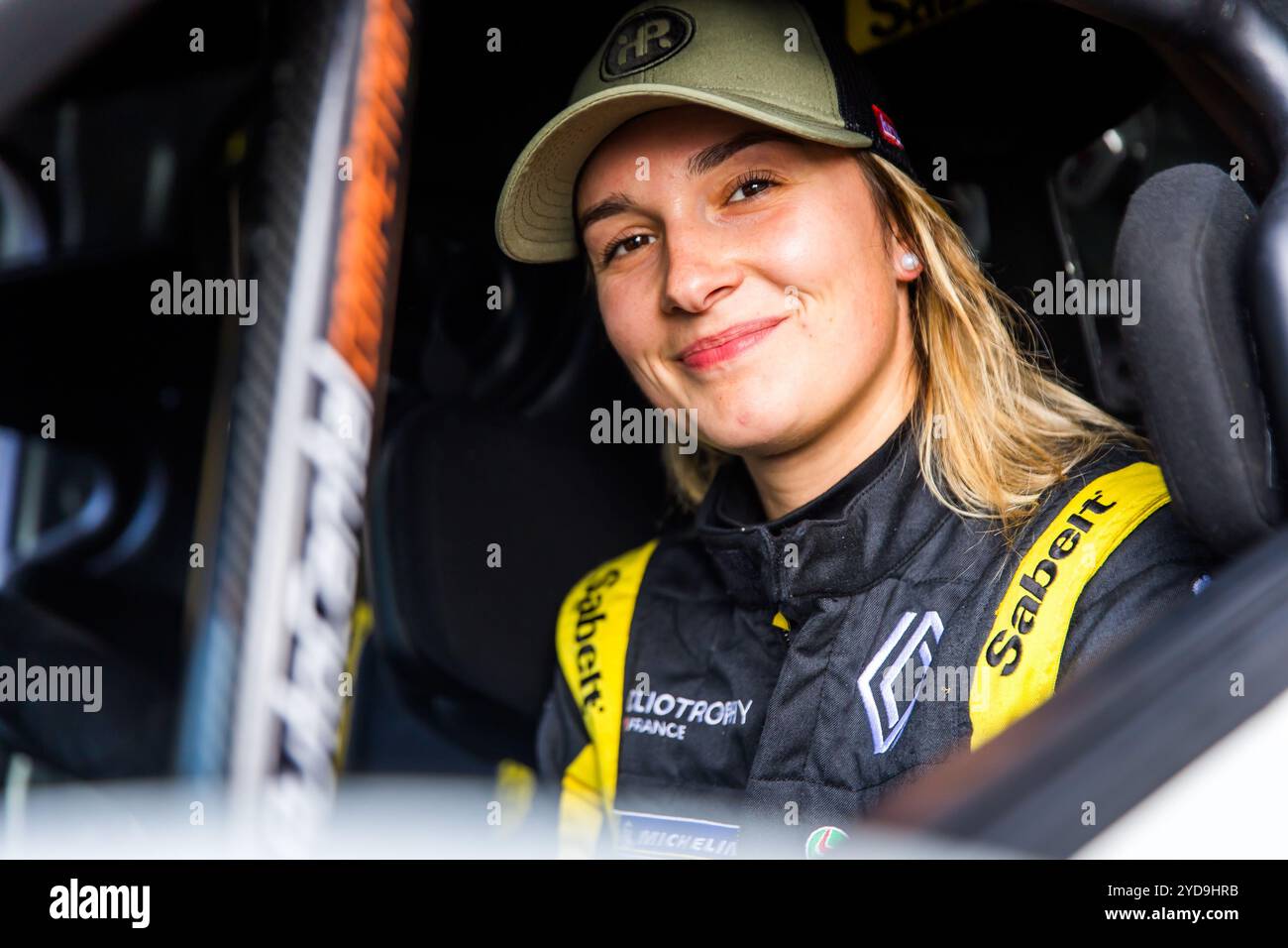 Montpellier, France. 25th Oct, 2024. OLEA Charlotte, PAGES Cecile, Renault Clio Rally5, portrait during the Critérium des Cévennes 2024, 8th round of the Championnat de France des Rallyes 2024, from October 25 to 28 in Montpellier, France - Photo Bastien Roux/DPPI Credit: DPPI Media/Alamy Live News Stock Photo