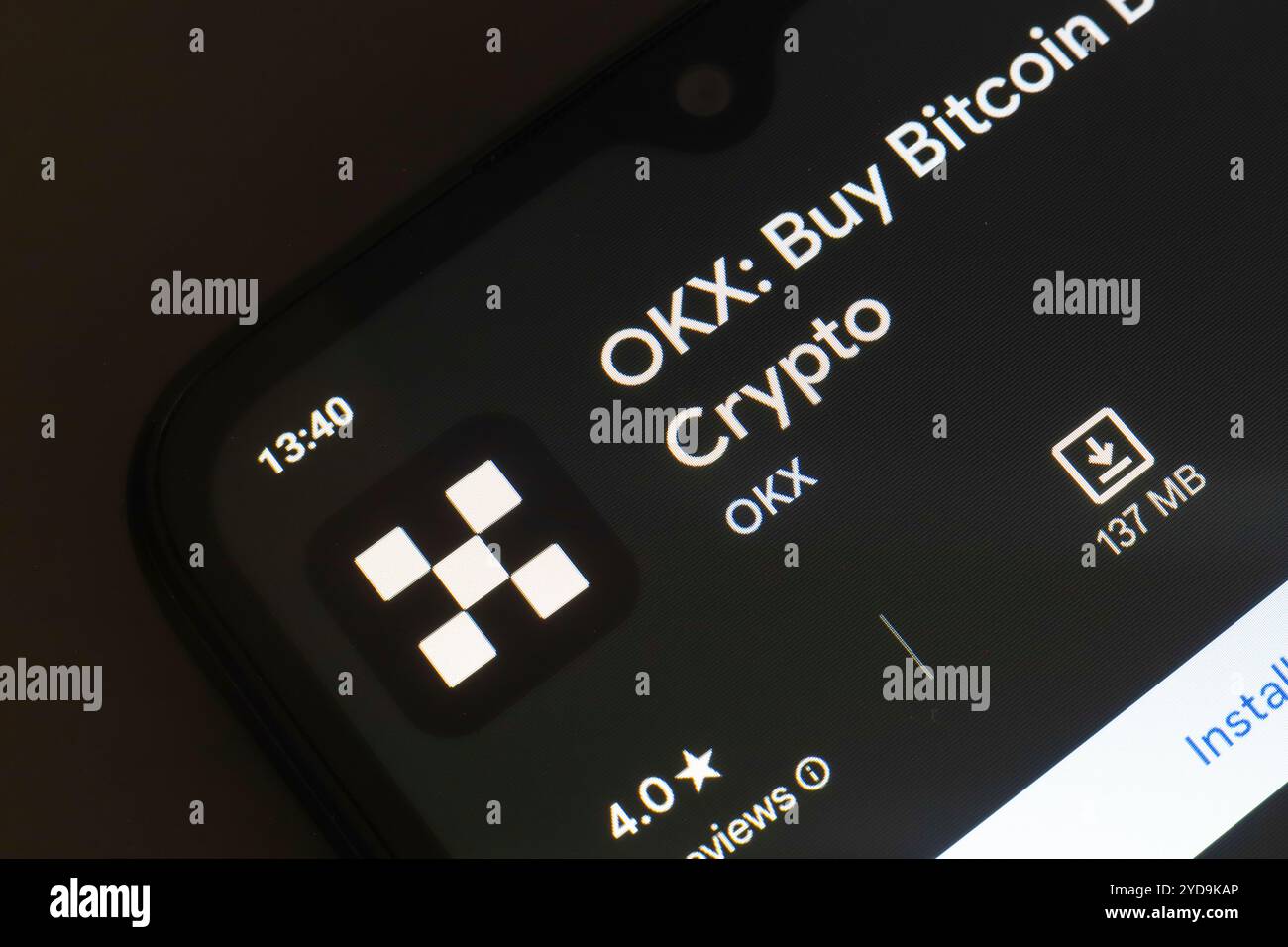 October 25, 2024, Brazil. In this photo illustration, the OKX app logo is displayed on a smartphone screen Stock Photo