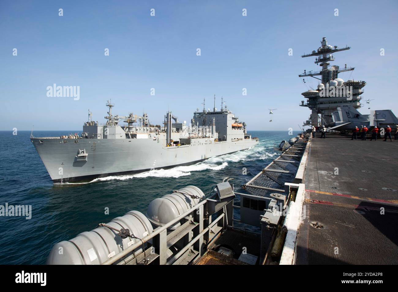241006-N-AB116-6168 U.S. CENTRAL COMMAND AREA OF RESPONSIBILITY (Oct. 6, 2024) The Lewis Clark-class dry cargo ship USNS Amelia Earhart (T-AKE 6), sai Stock Photo