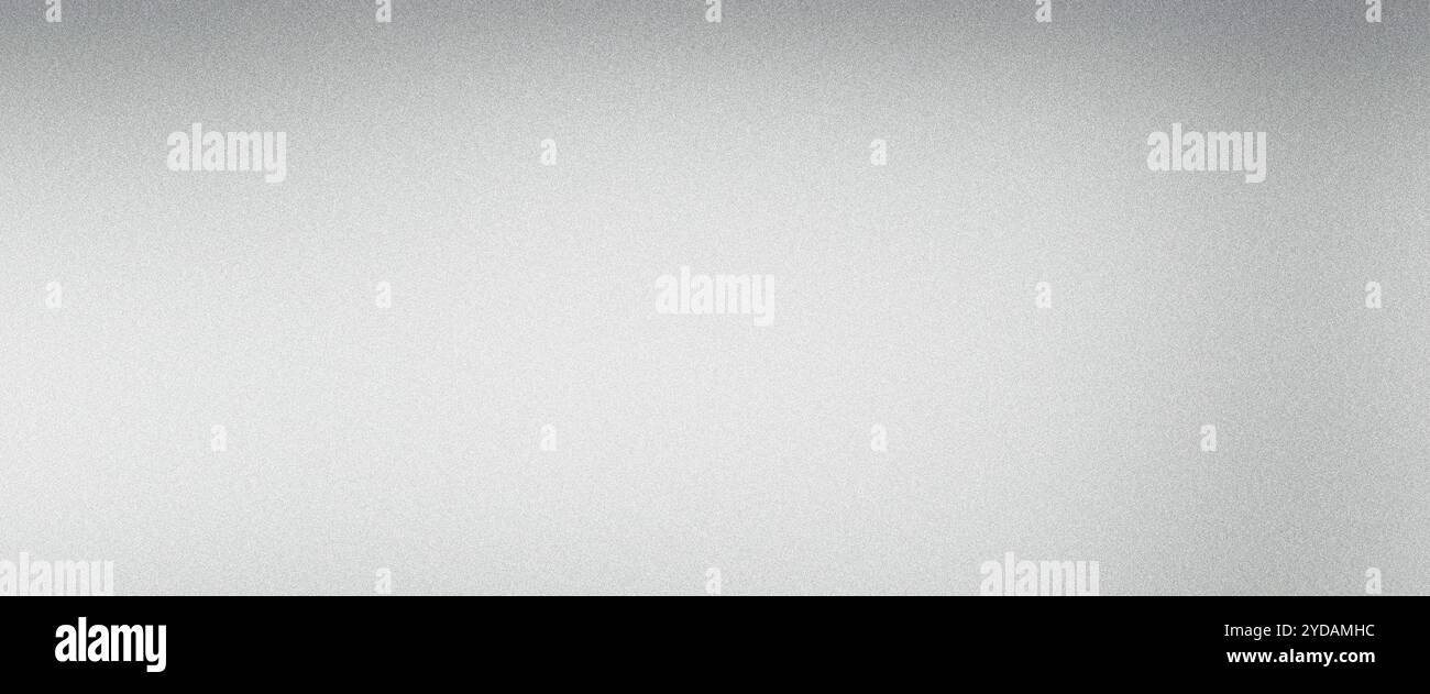 Illuminated gradient light on grainy silver metallic background Stock Photo