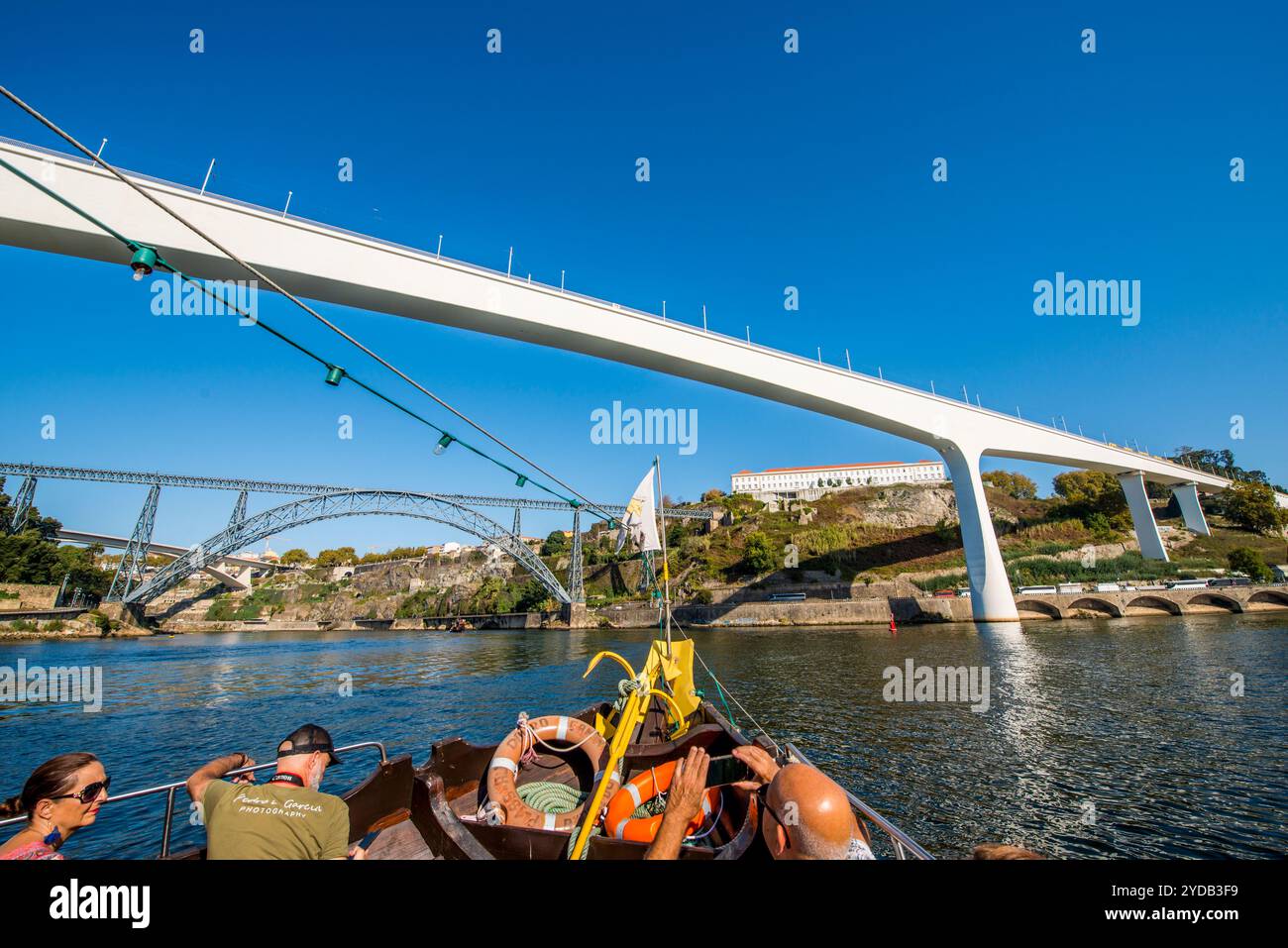 Ponte de Sao Joao or St John's Bridge over the Duoro River, Porto, Portugal. Stock Photo