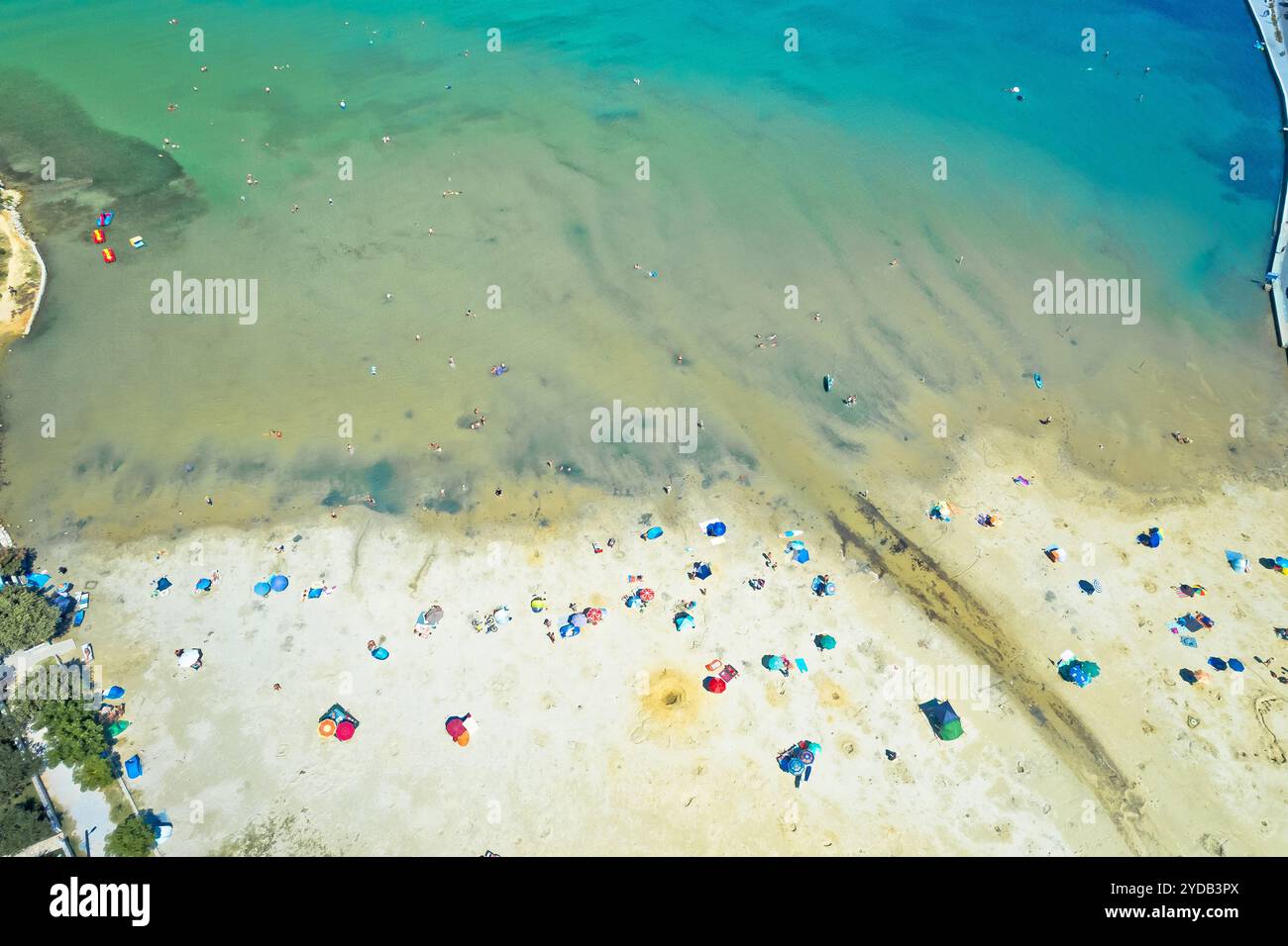 San Marino Heaven beach in Lopar on Rab island scenic view, archipelago of Croatia Stock Photo