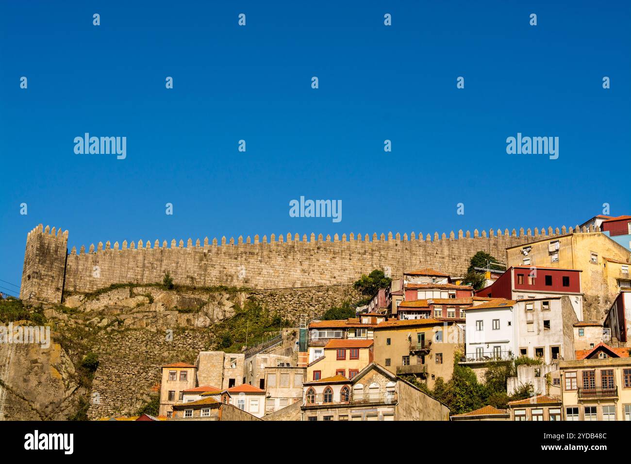 The Walls of Dom Fernando or Fernandine Walls, Porto, Portugal. Stock Photo