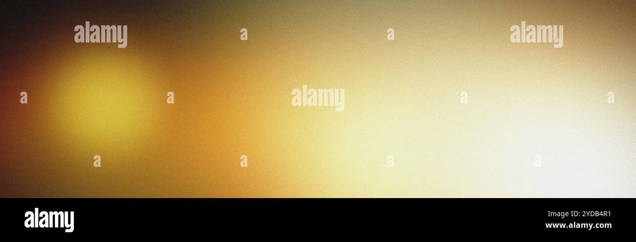 Grainy gradient background blending from black to yellow and white Stock Photo