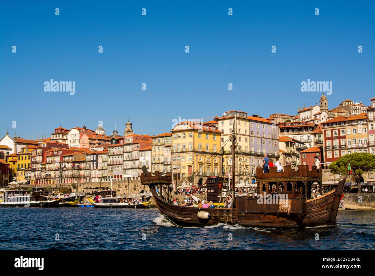 Douro River tour cruise, Douro River, Port, Portugal. Stock Photo