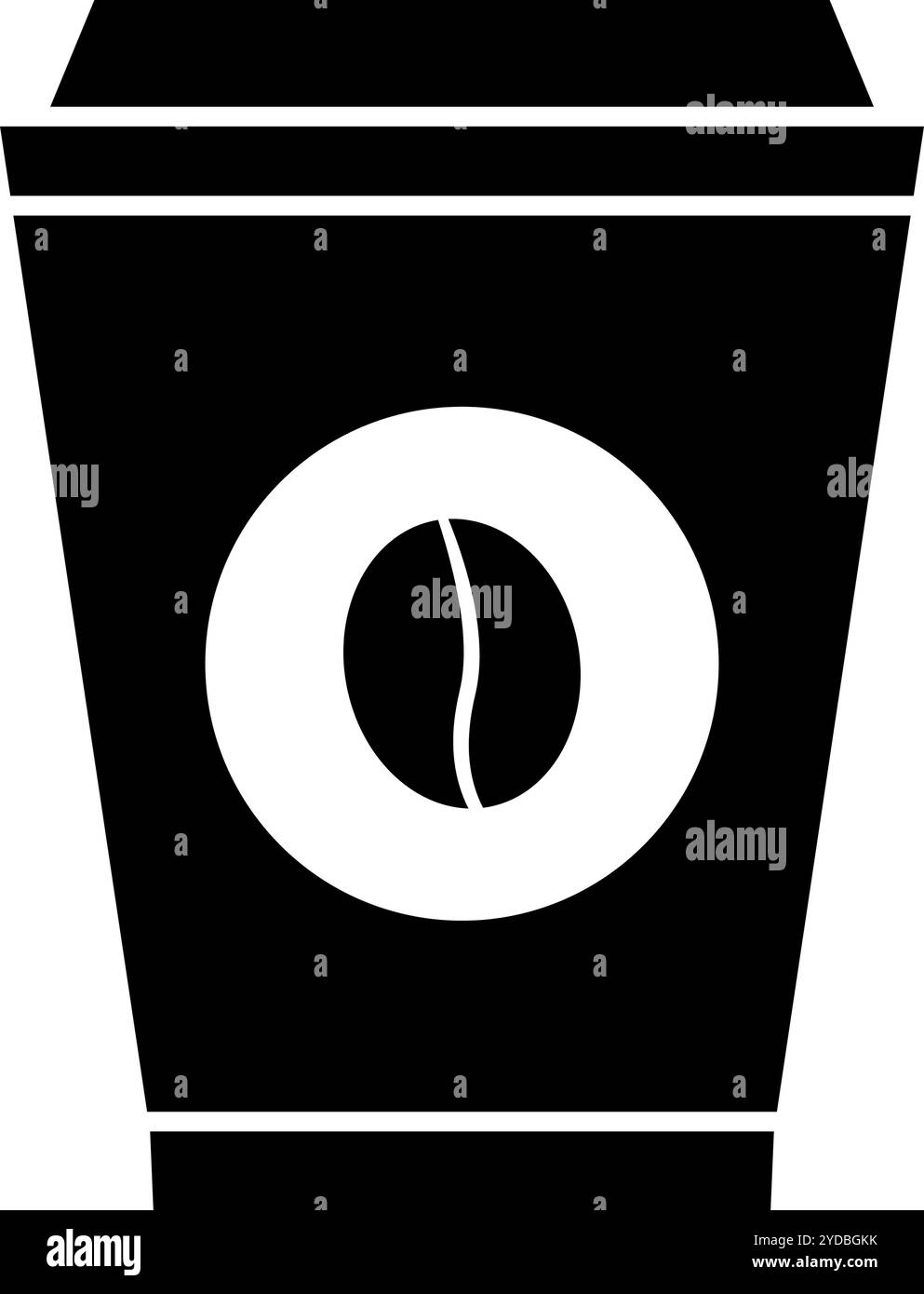 Coffee cup paper silhouette Black and White Stock Photos & Images - Alamy
