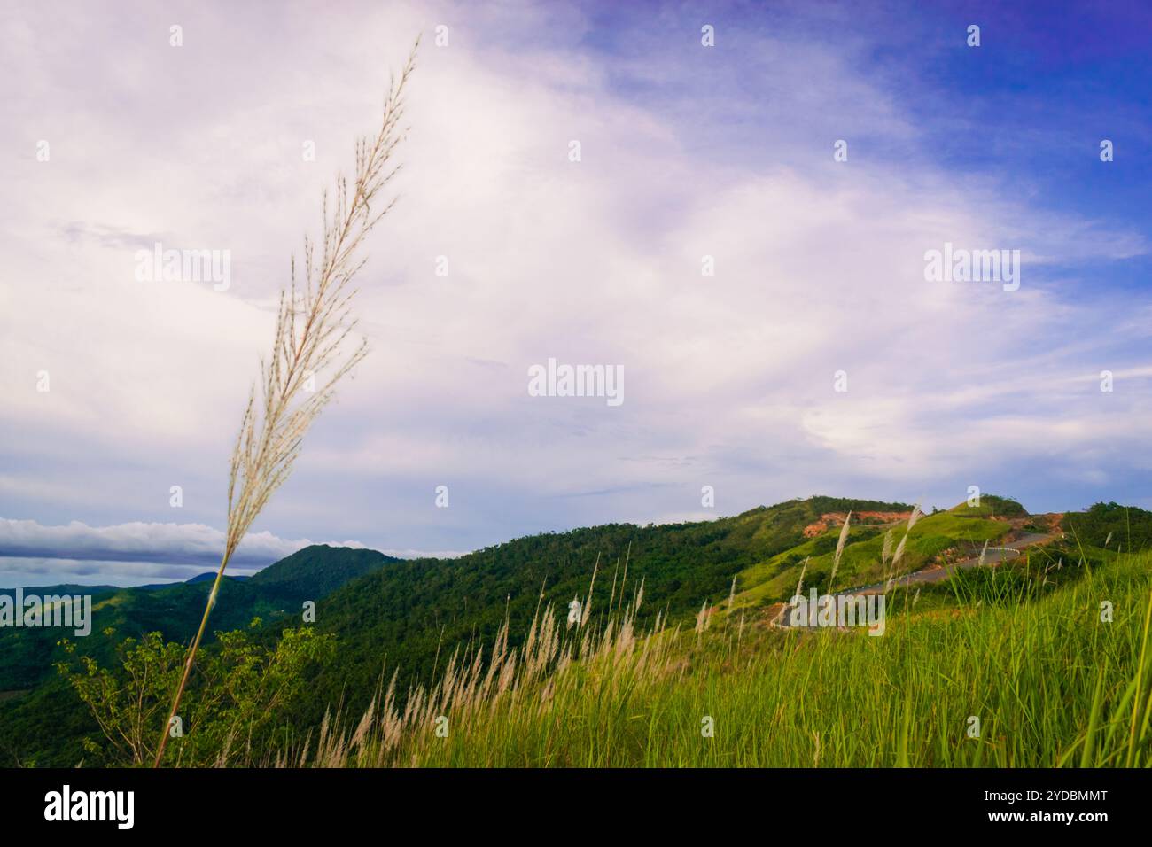 Landscape With Mountains And Blue Sky Cabaliwan Peak Romblon