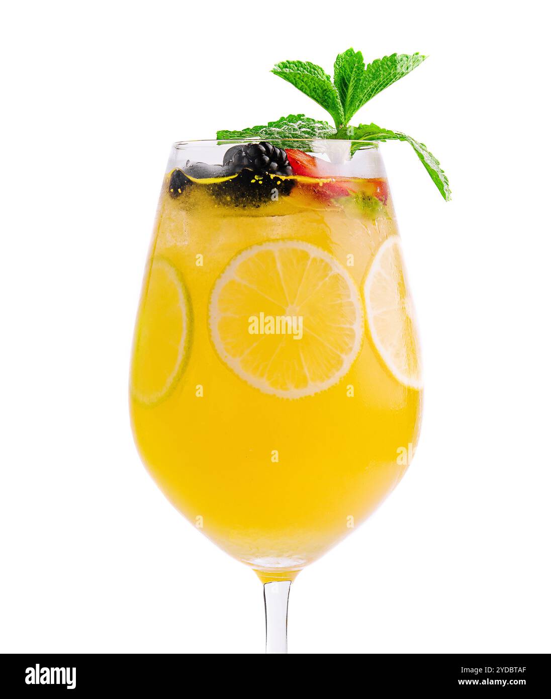 On the beach cocktail on white background Stock Photo