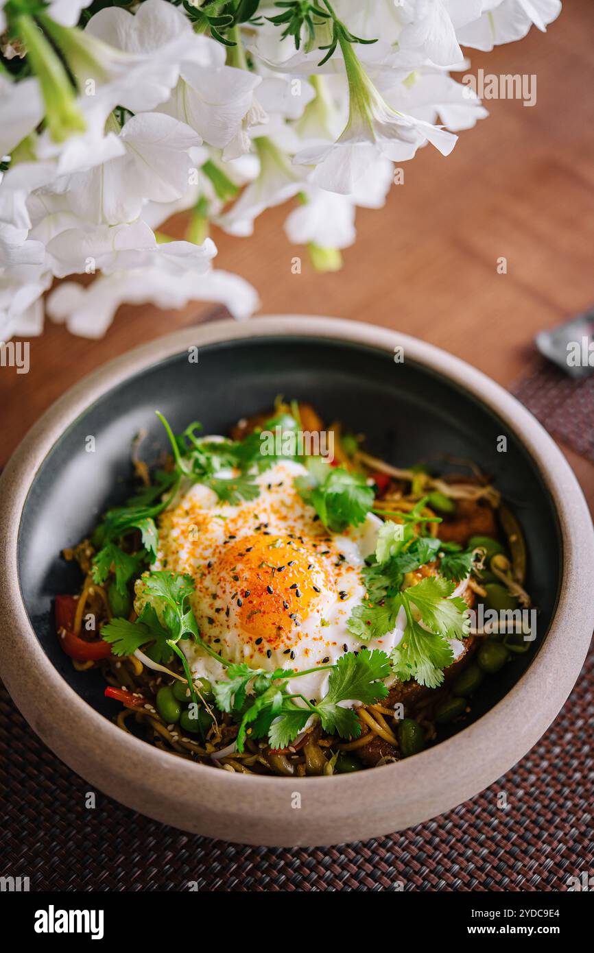 Asian food ramen top view Stock Photo - Alamy