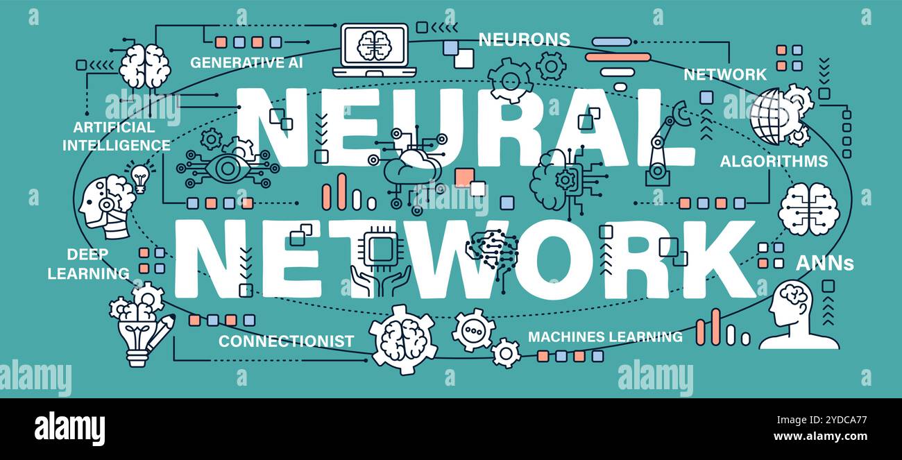 Neural network . Technology and AI artificial intelligence concept ...