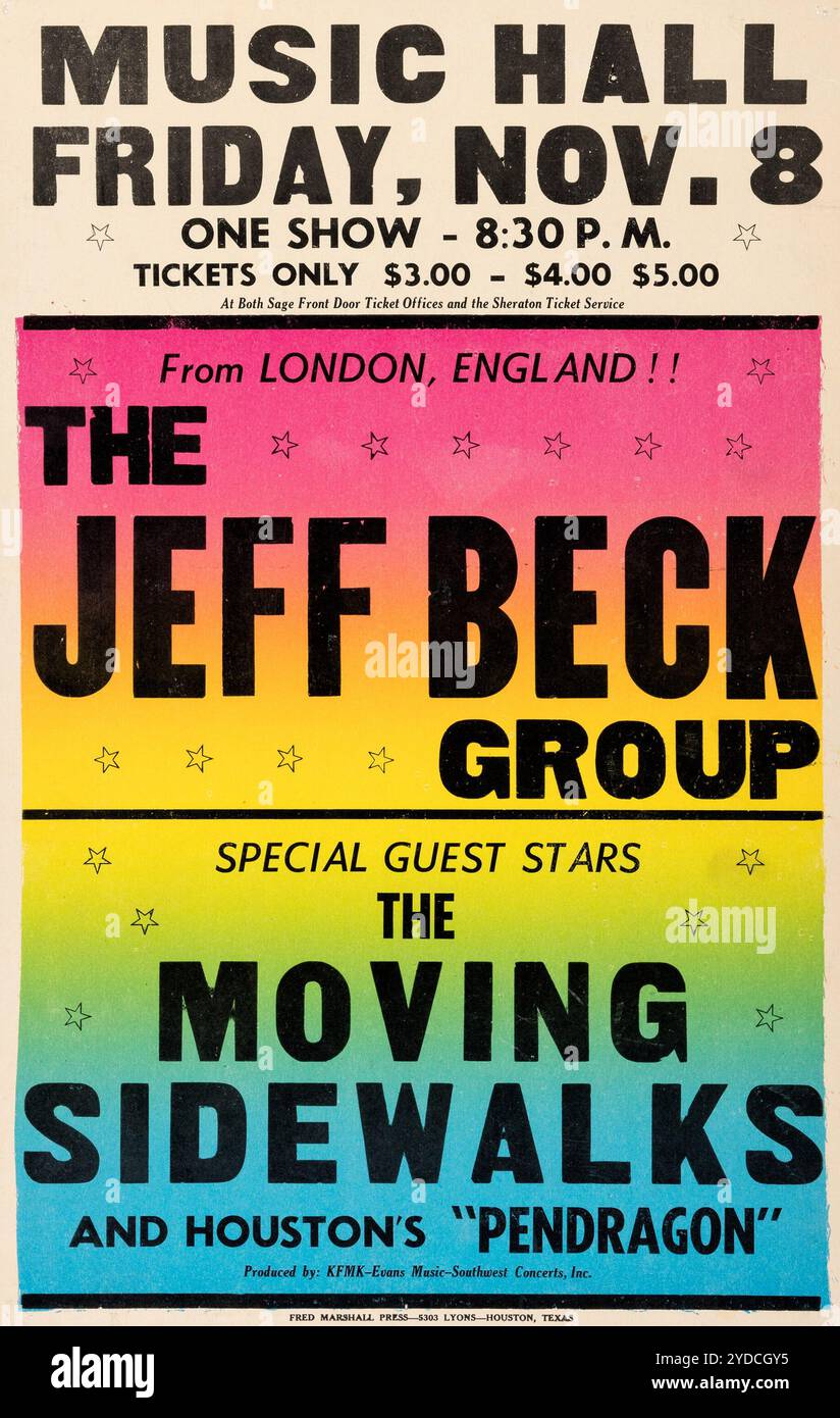 Jeff beck group moving sidewalks pre zz top music hall 1968