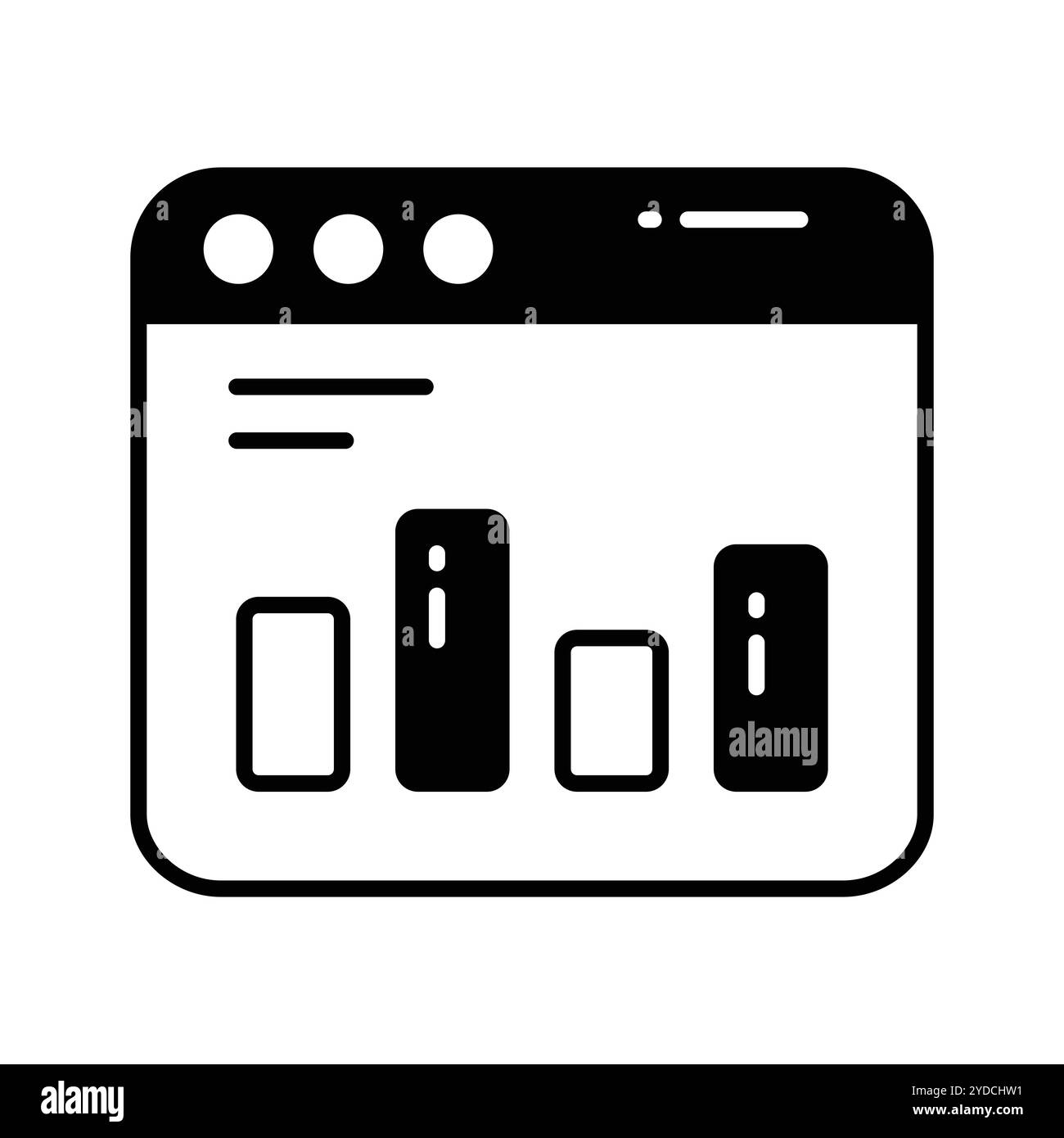 An icon of web analysis in trendy style isolated on white background ...