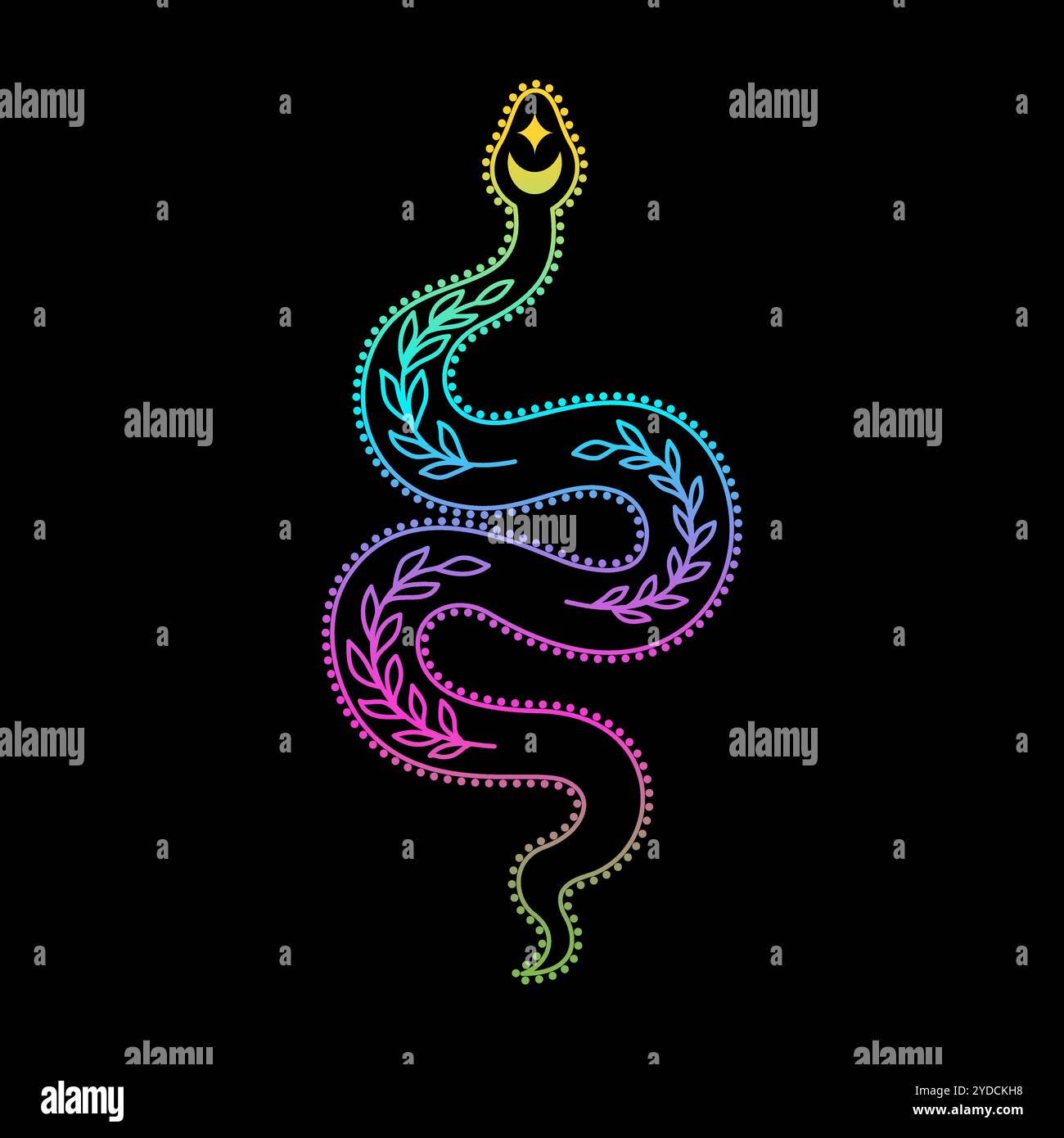 Mystic snake in linear style Stock Vector Image & Art - Alamy