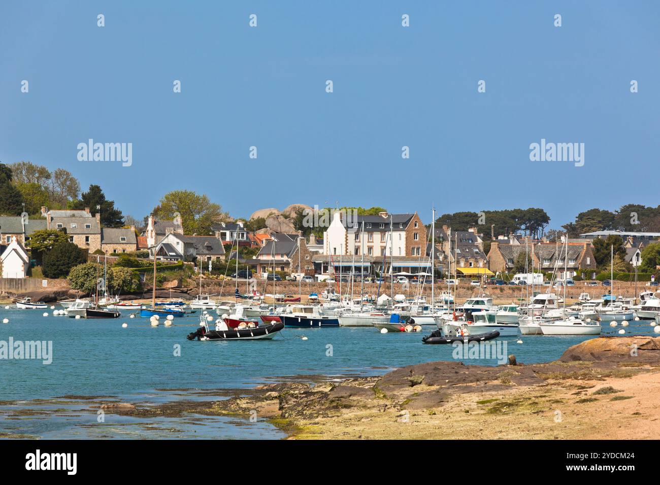 Ebb Landscape in Western Brittany Stock Photo