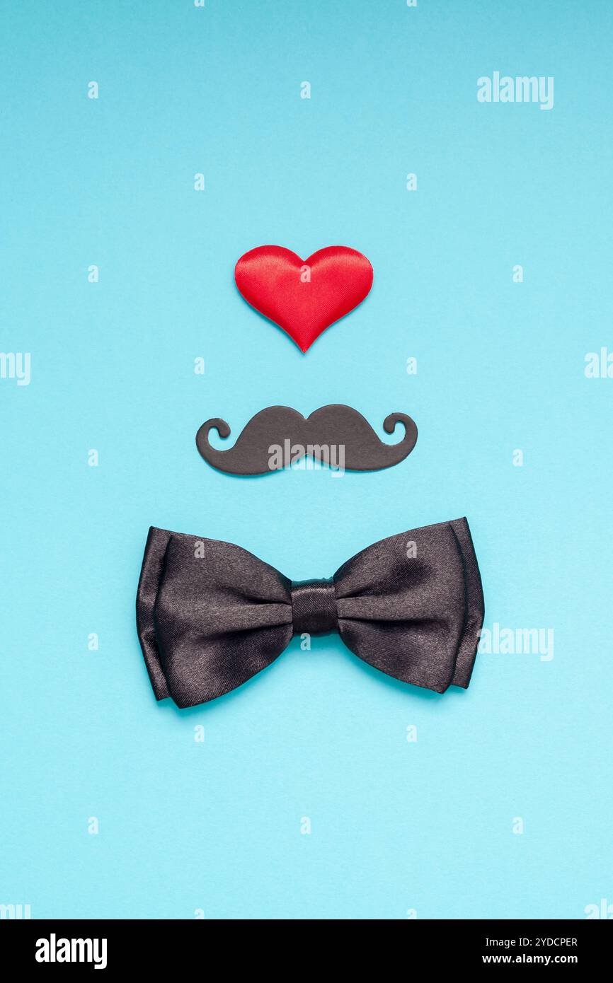 Paper moustaches for men fathers dad concept Stock Photo