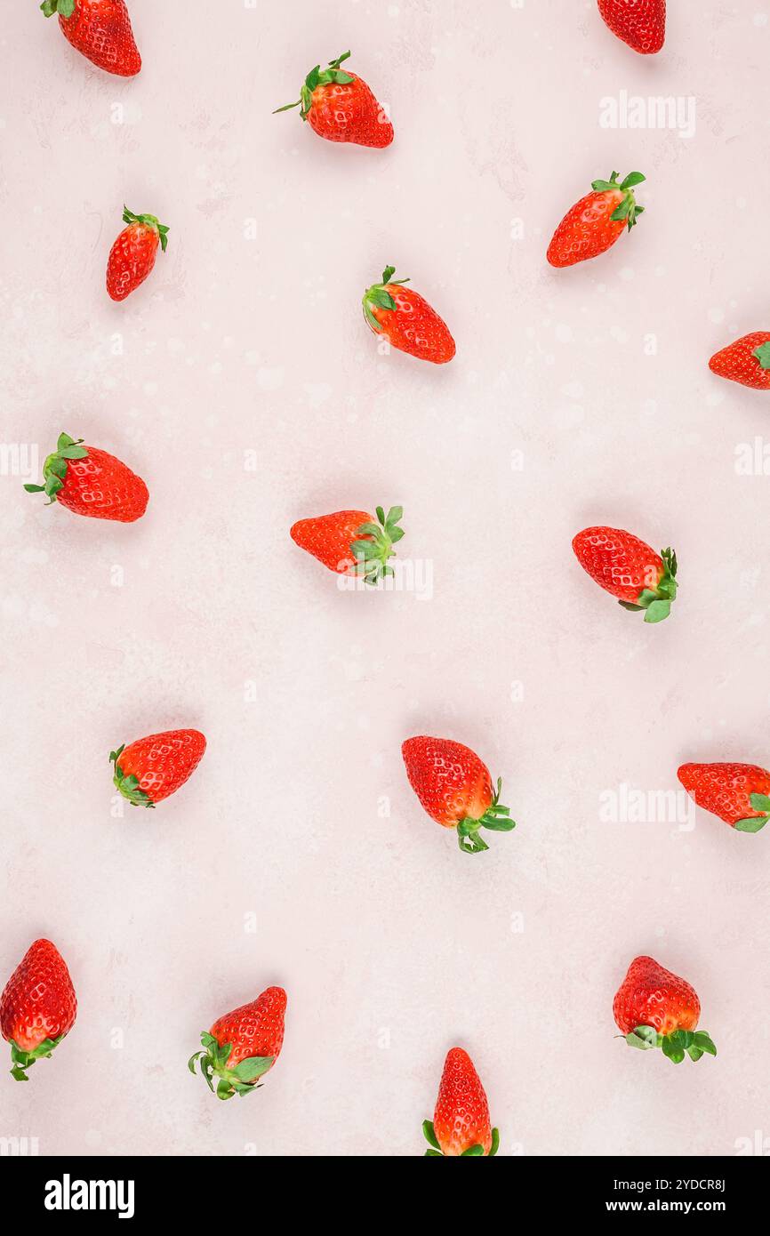Pattern fresh tasty strawberries hi-res stock photography and images ...