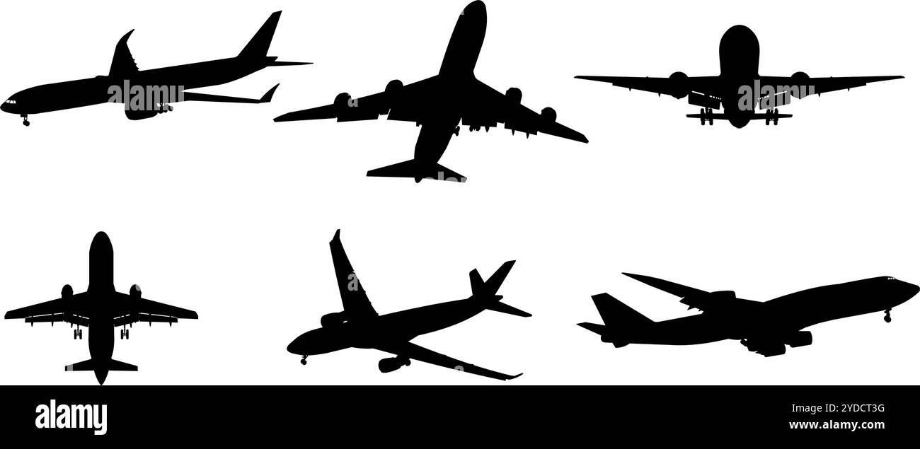 Set of plane silhouette Stock Vector Image & Art - Alamy