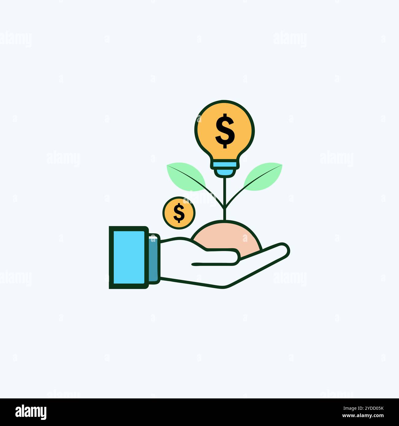 Venture Capital icon vector art image. Stock Vector