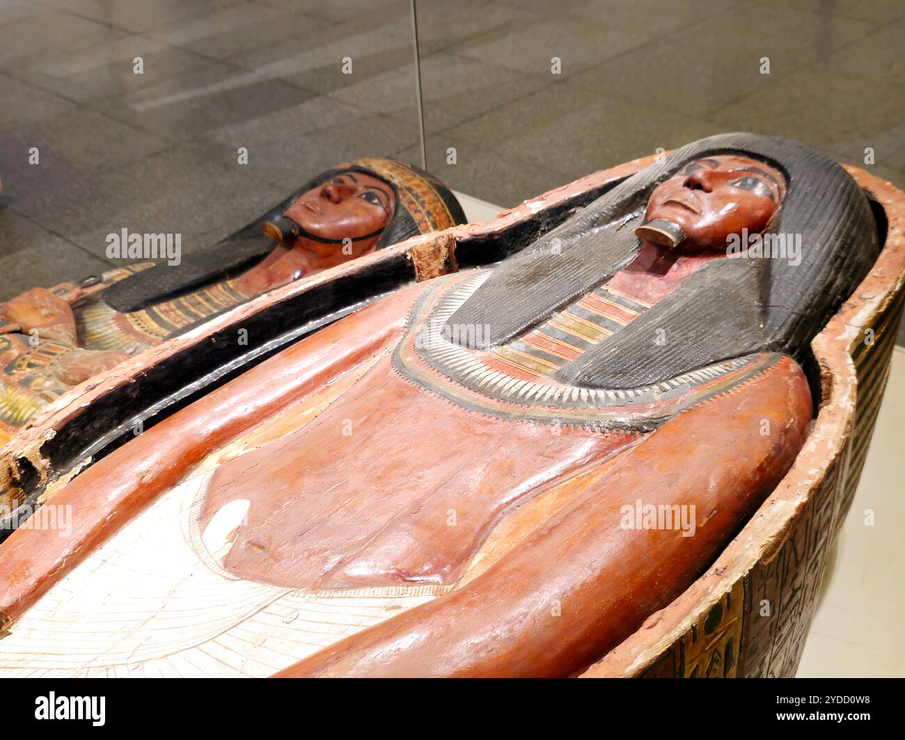 Cairo, Egypt, October 6 2024: The coffin of Sennedjem in The National ...