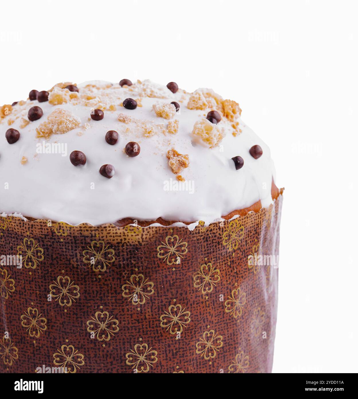 Easter bun isolated on white background Stock Photo - Alamy