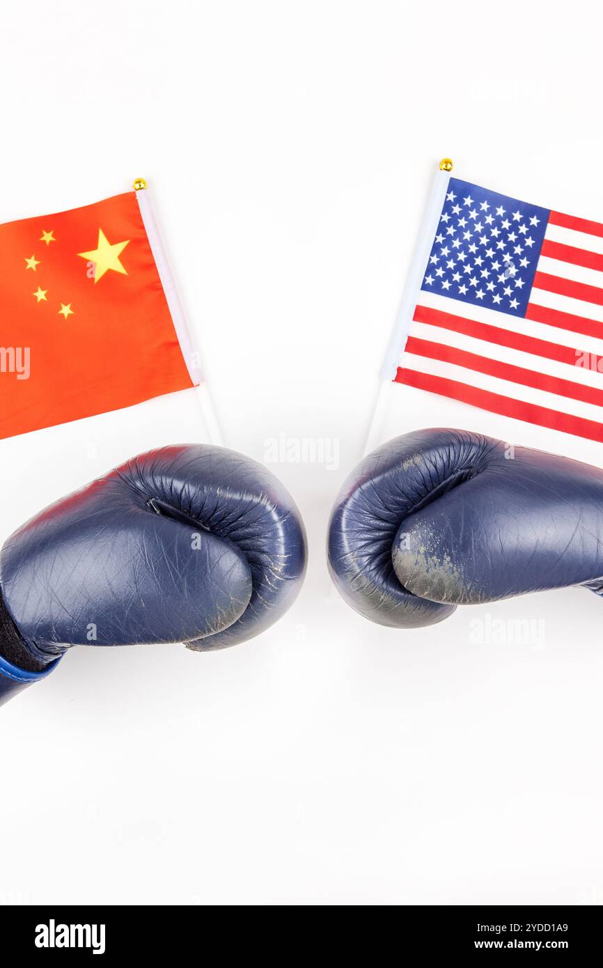 Concept of trade war between USA and China Stock Photo