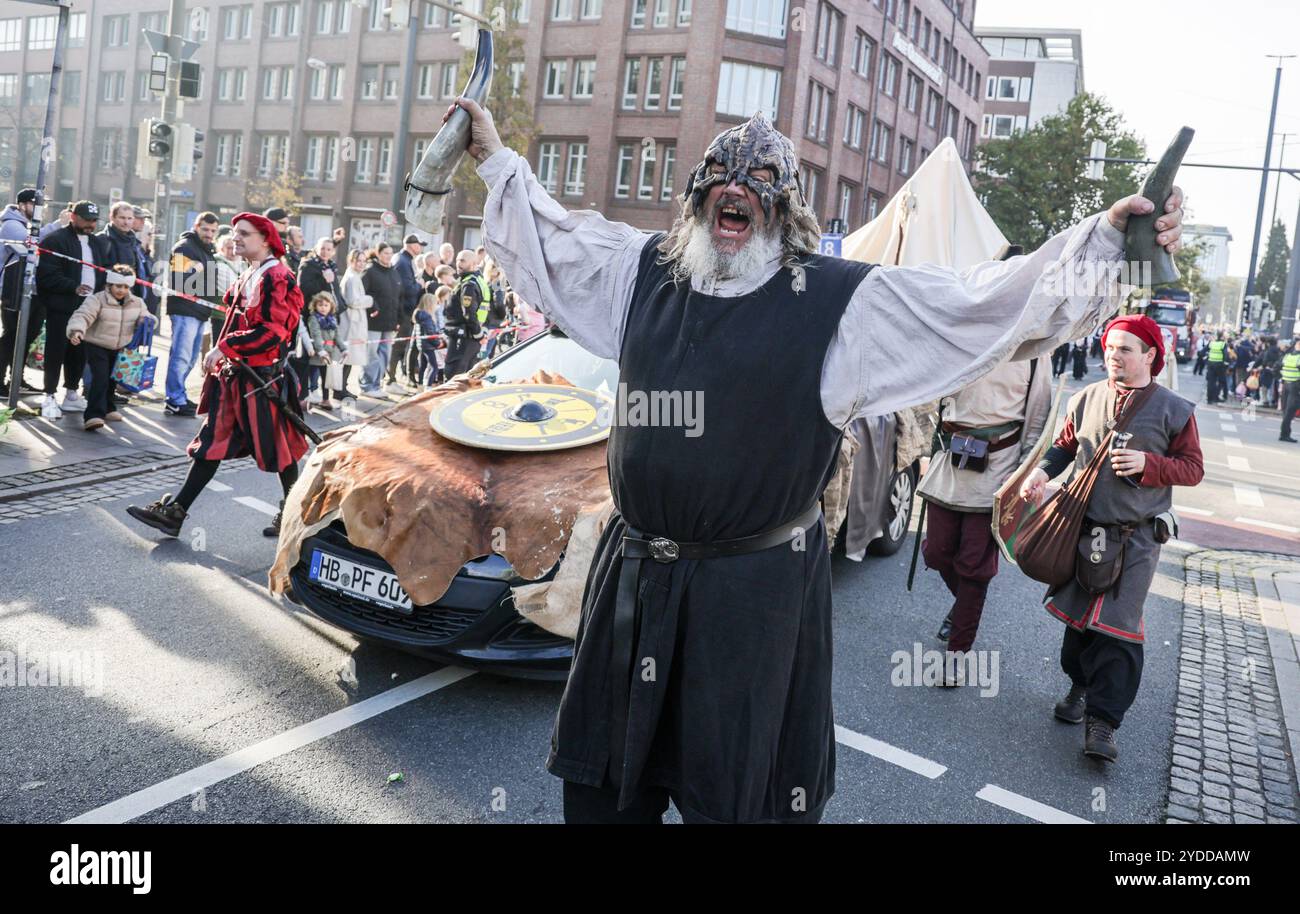 Bremen Germany 26th Oct 2024 Participants In The Freimarkt Parade 